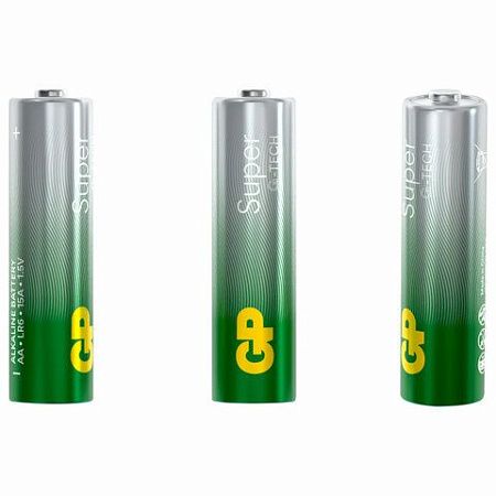 Батарейки КОМПЛЕКТ 2 шт., GP Super, AA (LR6, 15А), алкалиновые, пальчиковые, блистер, 15A-2CR2
