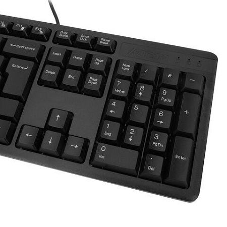 Набор проводной A4TECH KK-3330, USB, клавиатура 104 кл., мышь 2 кн.+1 кн.-колесо, черная, 1530249
