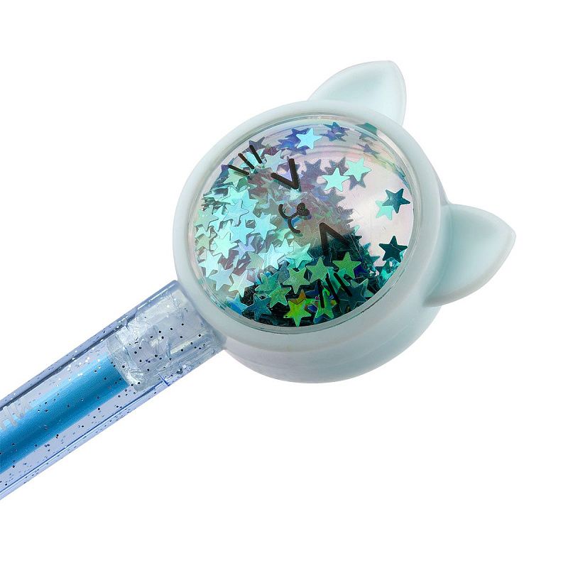 Ручка гелевая стираемая MESHU "Funny smile" синяя, 0,5мм, корпус ассорти, с топпером 