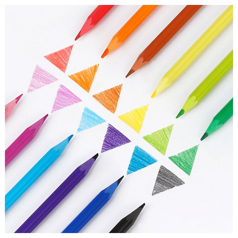 Карандаши цветные пластиковые Мульти-Пульти "Цветочек", 12цв., незаточен., формовой корпус, европодвес