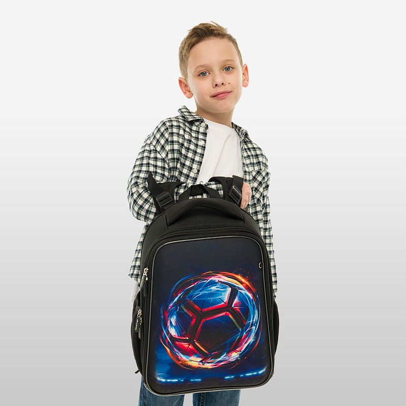 Ранец Berlingo Expert "Cyber Football" 37*28*16см, 2 отделения, 2 кармана, анатомическая спинка 
