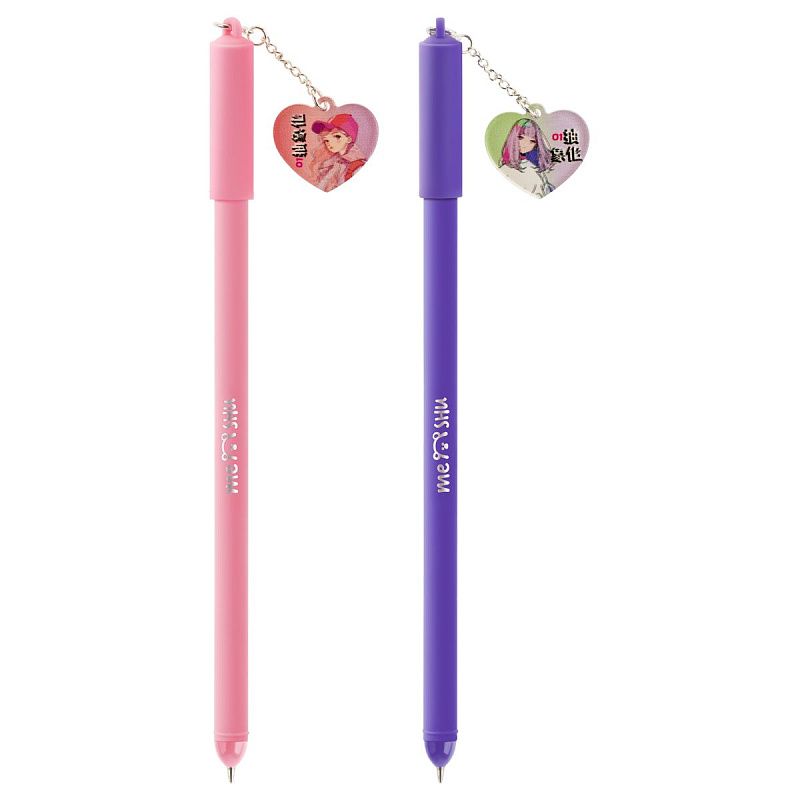 Ручка шариковая MESHU "МК_Anime" синяя, 0,7мм, корпус ассорти, с топпером 