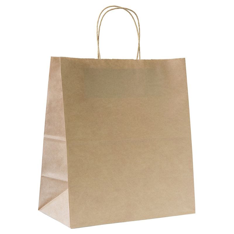 Пакет бумажный "Крафт" с кручеными ручками, 24*14*28см, 70г/м2