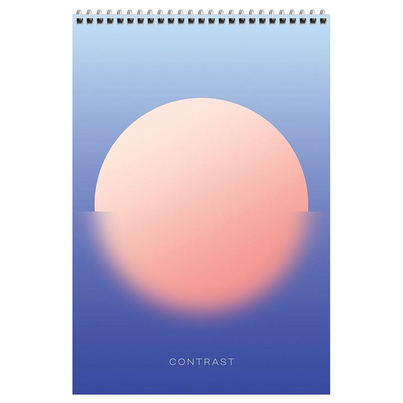 Блокнот А4 80л. на гребне BG "Mono circle", твердая подложка