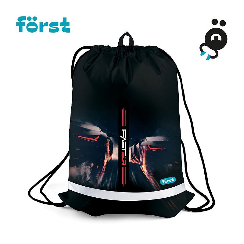 Мешок для обуви 1 отделение Först "Faster", 360*460мм, вентиляционная сеточка, светоотражающая полоса 