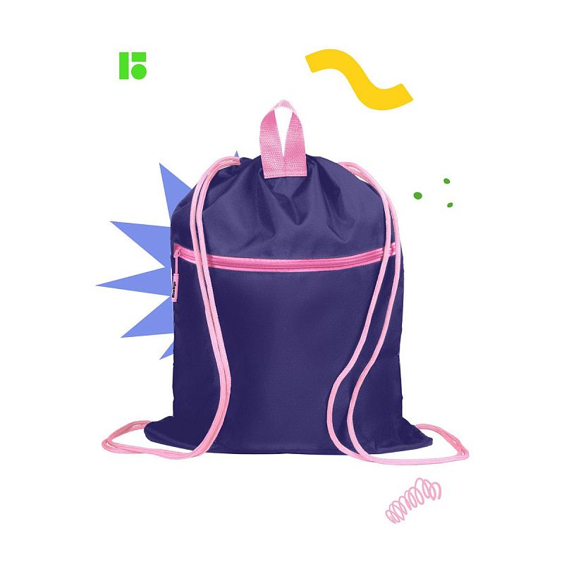 Мешок для обуви 1 отделение Berlingo "Bunny dream", 400*480мм, расширяющееся дно, светоотражающая лента, карман на молнии 