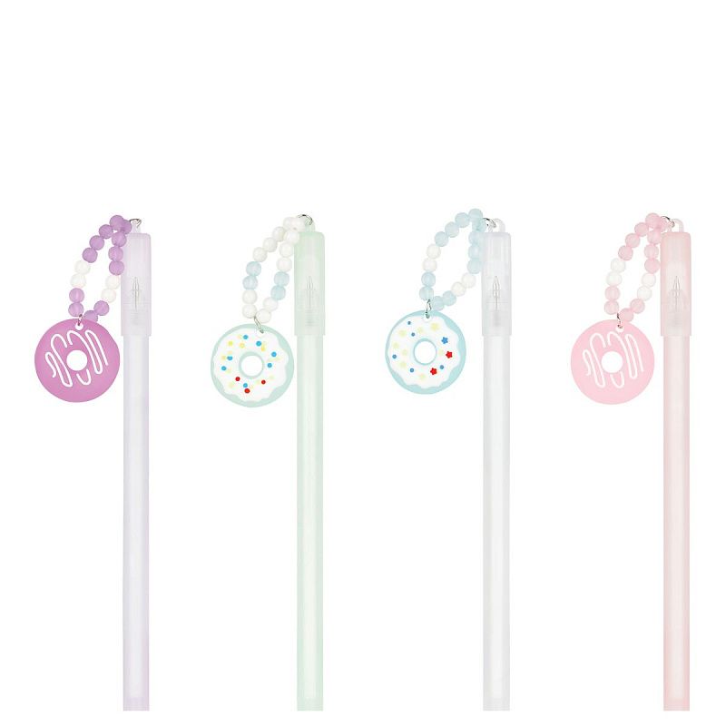 Ручка шариковая MESHU "Donut", синяя, 0,7мм, корпус ассорти, с топпером 