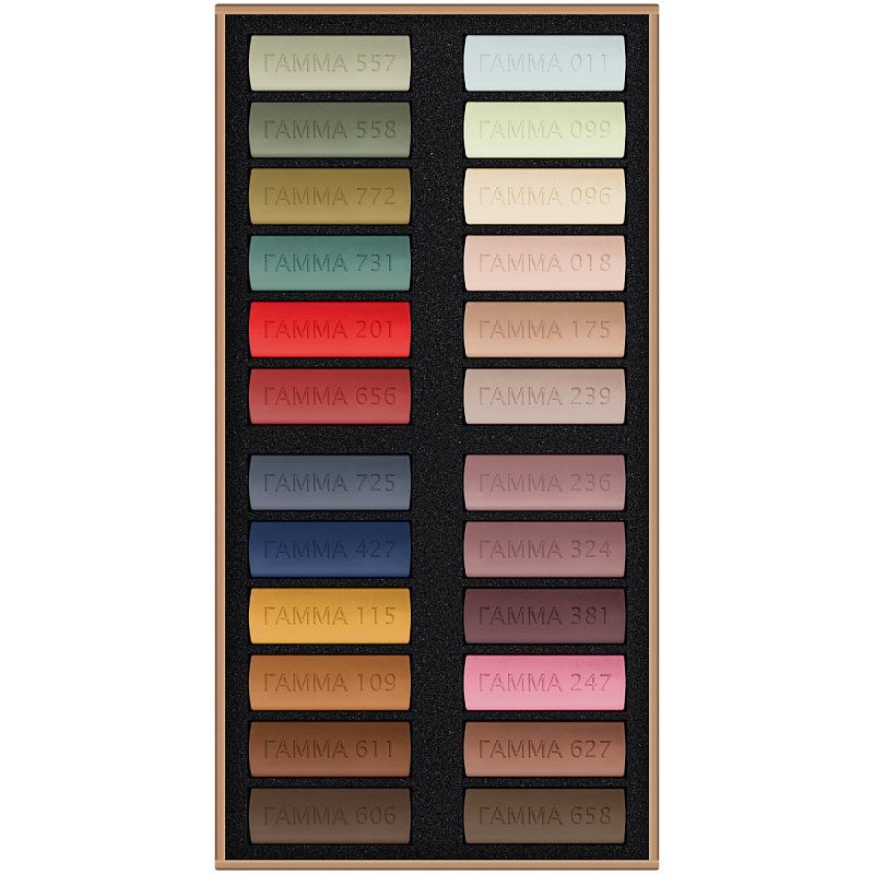 Пастель художественная Гамма, 24 цвета, "Портрет", картон.упак.