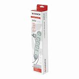 Сетевой фильтр SONNEN DX04, 4 розетки, 2 USB-порта, с заземлением, 10 А, 1,5 м, графит, 513493