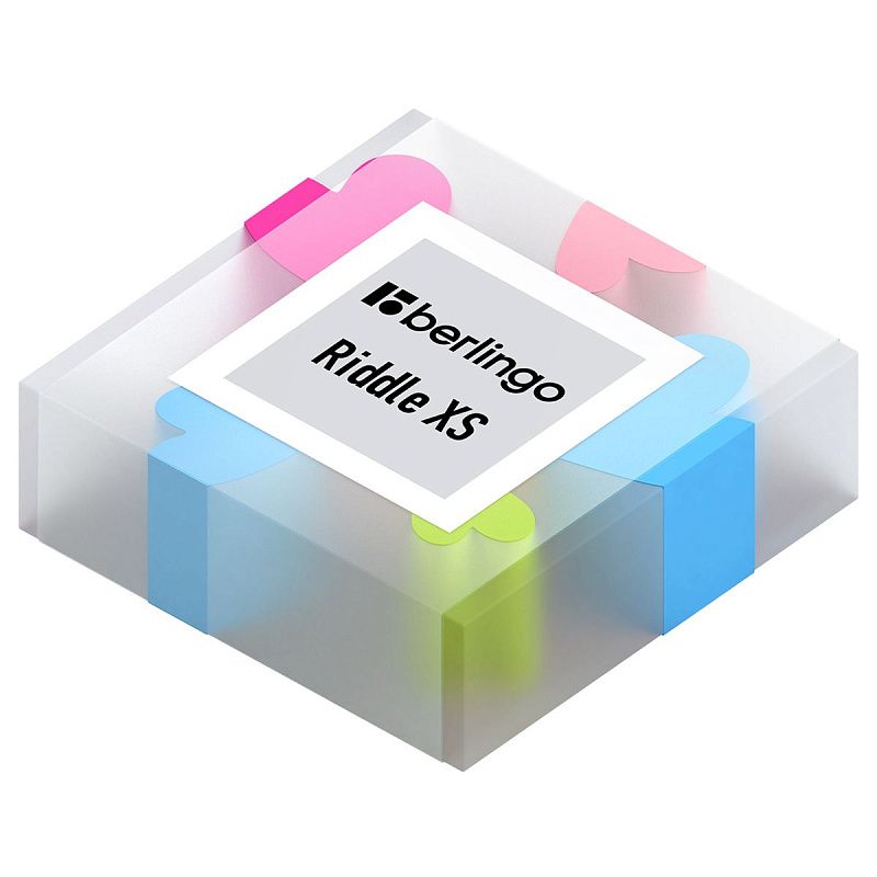 Ластик Berlingo "Riddle XS", прямоугольный, цвета ассорти, 34*34*14мм 