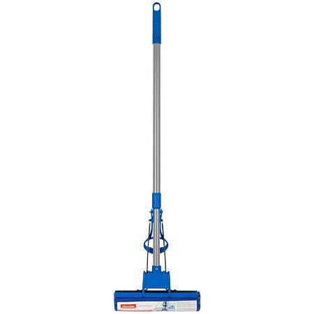 Швабра самоотжимная OfficeClean Professional с губ. насадкой, ПВА 27см, ролик. отжим, телеск. ручка 70-125