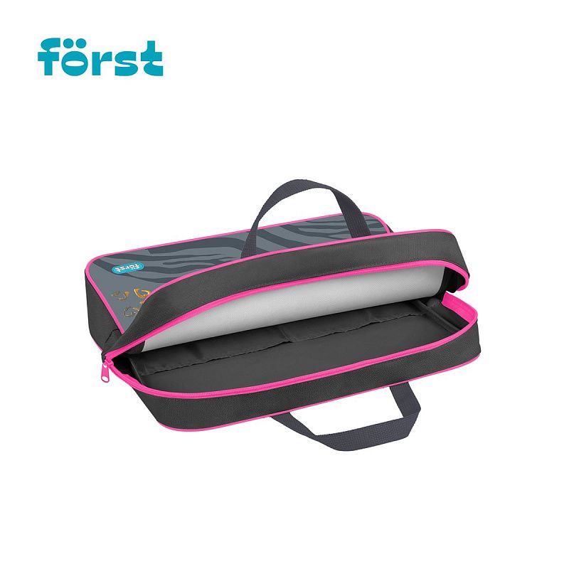 Папка текстильная с ручками 1 отделение, А4 Först "Little leo", 350*265*80мм, текстиль, на молнии 