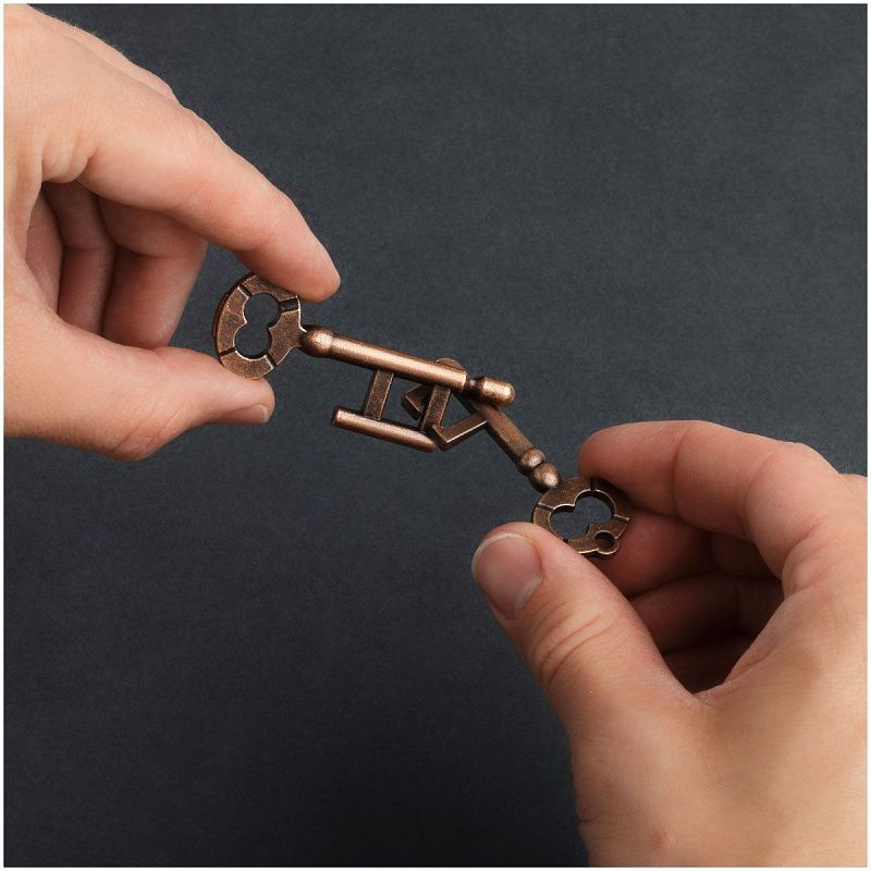 Головоломка металлическая большая ТРИ СОВЫ "Ключи", 2 уровень сложности 