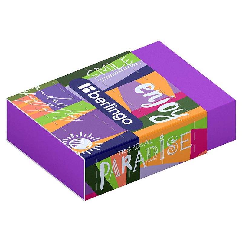 Ластик Berlingo "Jumble", Eco-PVC, картонный держатель, 45*32*11мм 