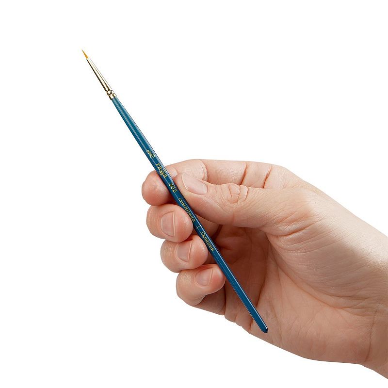 Кисть художественная синтетика Гамма "Галерея", круглая №3/0, короткая ручка