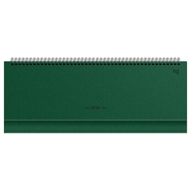 Планинг датированный 2026г., 64л., 330*130мм, балакрон, BG "Ariane.Dark green", тёмно-зеленый, отд.фольгой