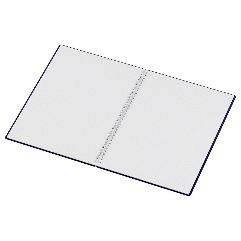 Тетрадь 48л., А4 клетка на гребне BG "Base", пластиковая обложка, синий