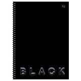 Тетрадь 80л., А4 клетка на гребне BG "Just black", soft-touch ламинация, выб. лак, твердая обложка