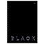 Тетрадь 80л., А4 клетка на гребне BG "Just black", soft-touch ламинация, выб. лак, твердая обложка