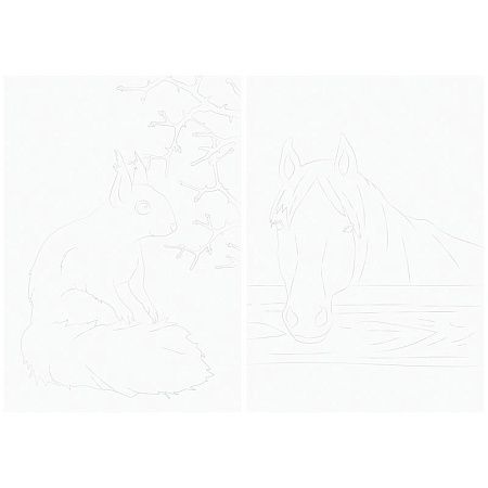 Папка для акварели, с эскизом, 10л., А4 ArtSpace "Животные", 180г/м2