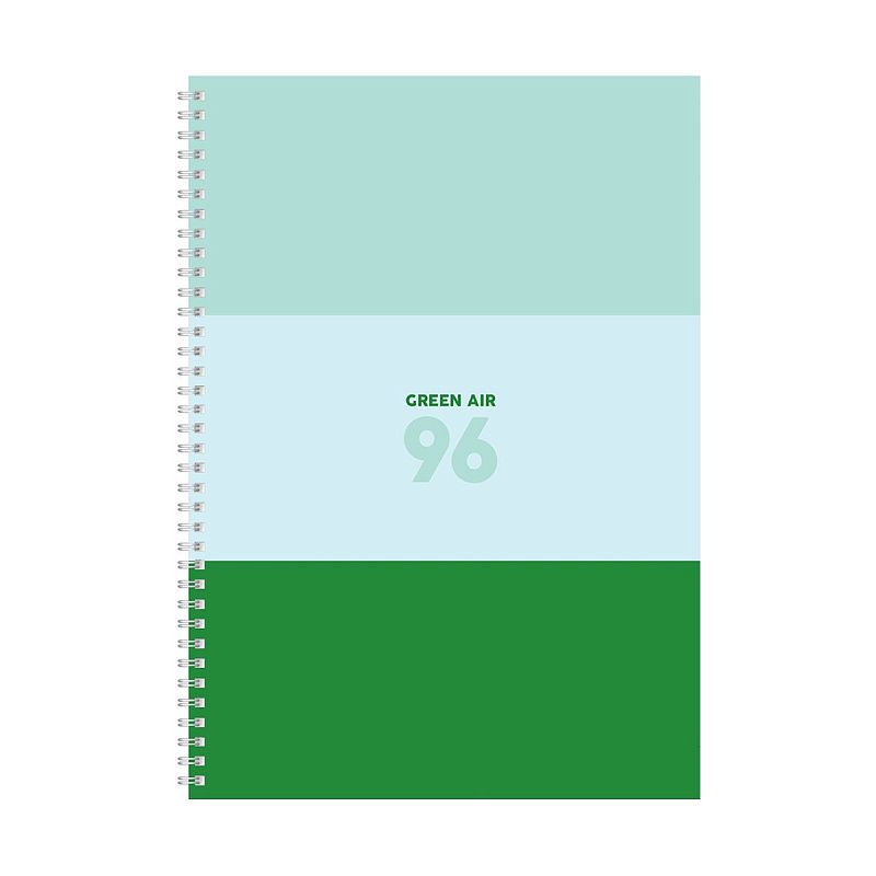 Тетрадь 96л., А4, клетка, на гребне BG "Green air", матовая ламинация
