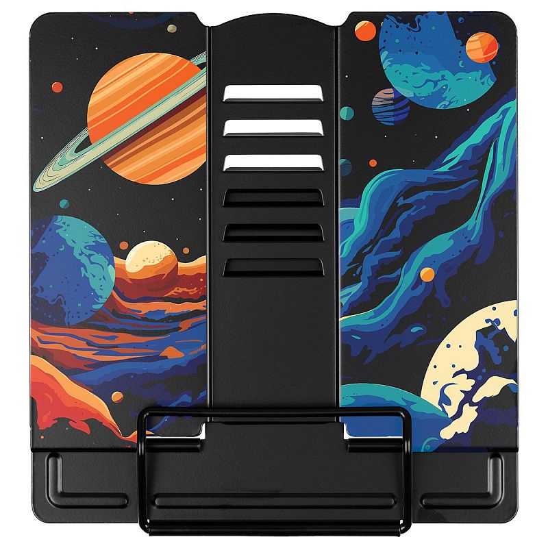 Подставка для книг СТАММ, металлическая, регулируемый угол наклона, "Космос" 