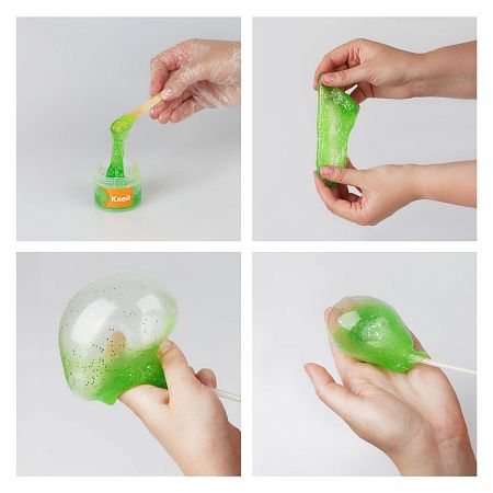 Набор для создания слаймов 3 в 1 ТРИ СОВЫ Slime party "Котмическая галактика", светится в темноте, с орбизами, с блестками, аромат кола, картонная кор