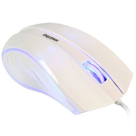 Мышь Smartbuy ONE 338, USB, с подсветкой, белый, 2btn+Roll