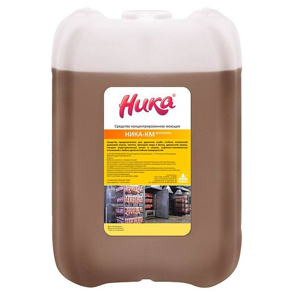 Средство моющее Ника "КМ. Беспенное", концентрированное, высокощелочное, канистра, 6кг 