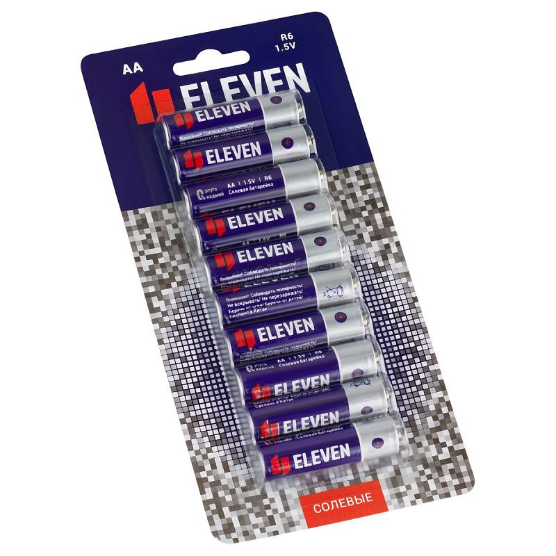 Батарейка Eleven AA (R6) солевая, BC10