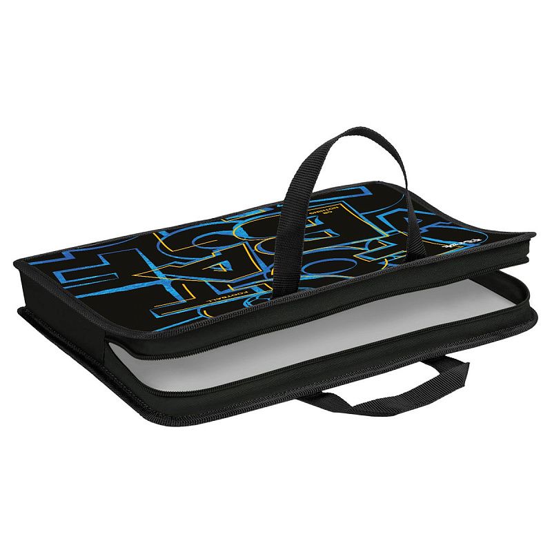 Папка с ручками 1 отделение, А4 Först "Football", 340*245*40мм, пластик, на молнии 