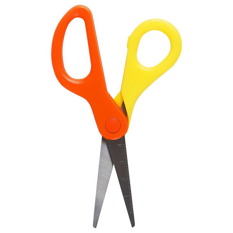 Ножницы детские Мульти-Пульти "Приключения Енота" 13,5см, с линейкой, ассорти, европодвес 