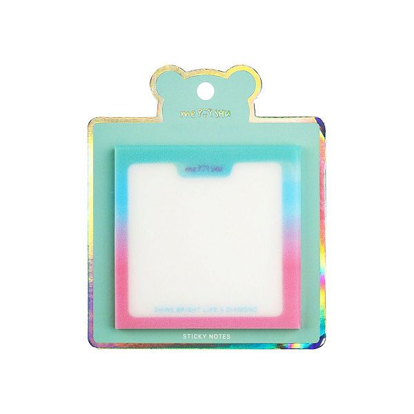 Самоклеящийся блок MESHU "Shine Bright", 76*76 мм, 50 л., прозрачный с дизайном, европодвес