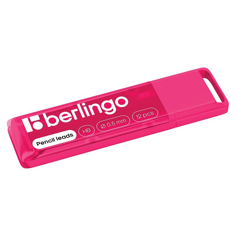 Грифели для механических карандашей Berlingo, 12шт., 0,5мм, HB 