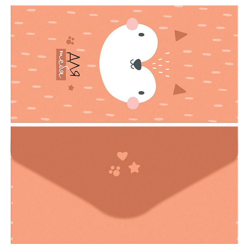 Конверт для денег MESHU "Забавные друзья" 85*164мм, глянцевая ламинация, 3 дизайна