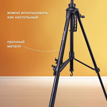 Мольберт-тренога металлический переносной, телескопический, 93х160х83 см, чехол, BRAUBERG ART, 192264
