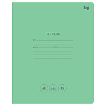 Тетрадь 18л., клетка BG "Green colour", 80г/м2