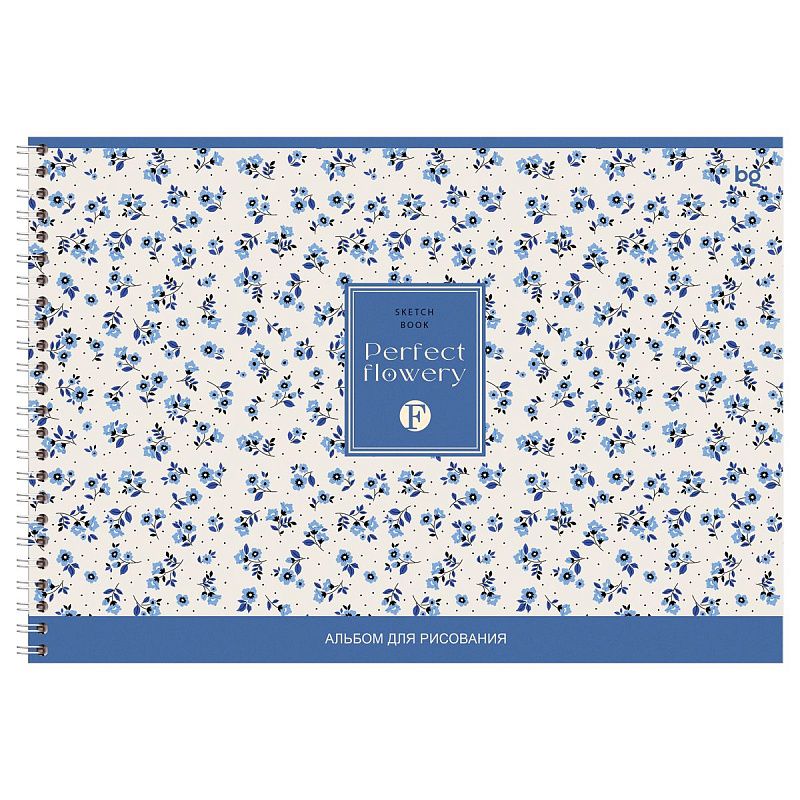 Альбом для рисования 48л., А4, на гребне BG "Цветочки"