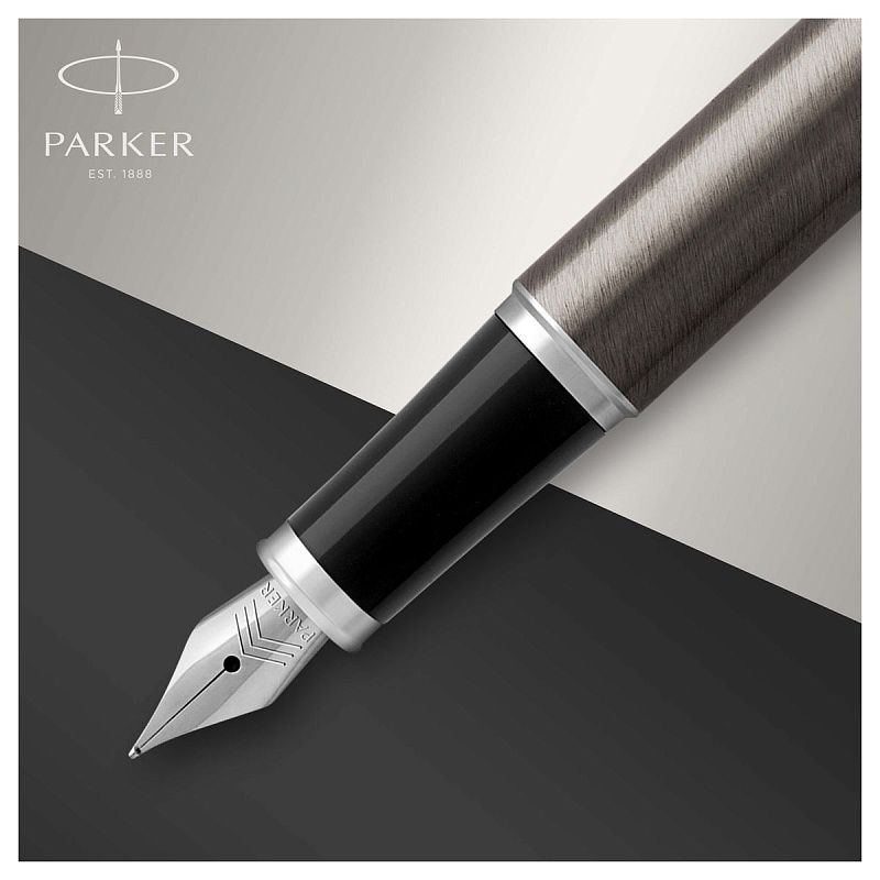 Ручка перьевая Parker "IM Dark Expresso CT" синяя, 0,8мм, подарочная упаковка 