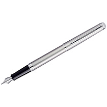 Ручка перьевая Waterman "Hemisphere Stainless Steel PT" синяя, 0,8мм, подарочная упаковка