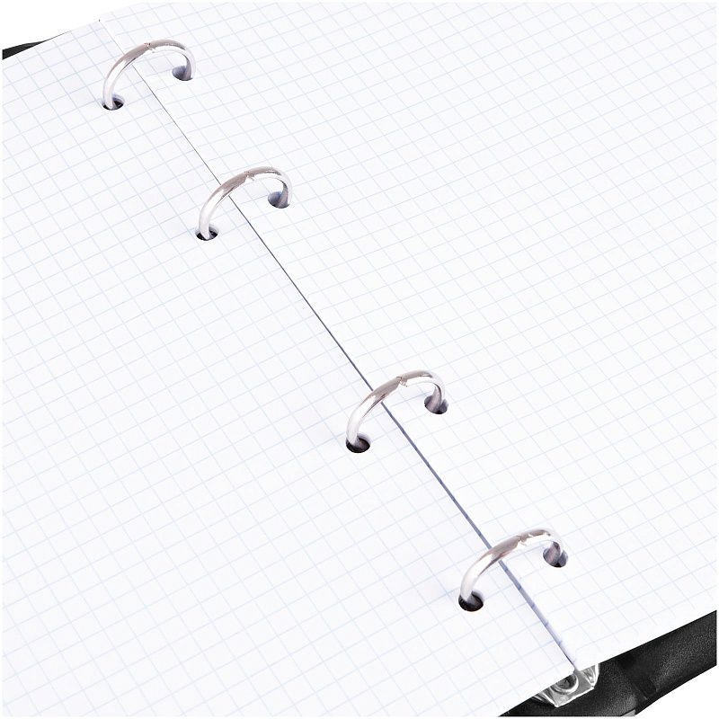 Тетрадь на кольцах А5, 80л., BG, обл. ПВХ, черный