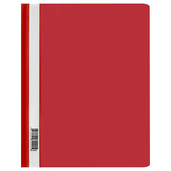 Папка-скоросшиватель пластик. СТАММ А4, 160мкм, красная с прозр. верхом