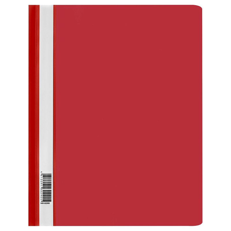 УЦЕНКА - Папка-скоросшиватель пластик. СТАММ А4, 160мкм, красная с прозр. верхом