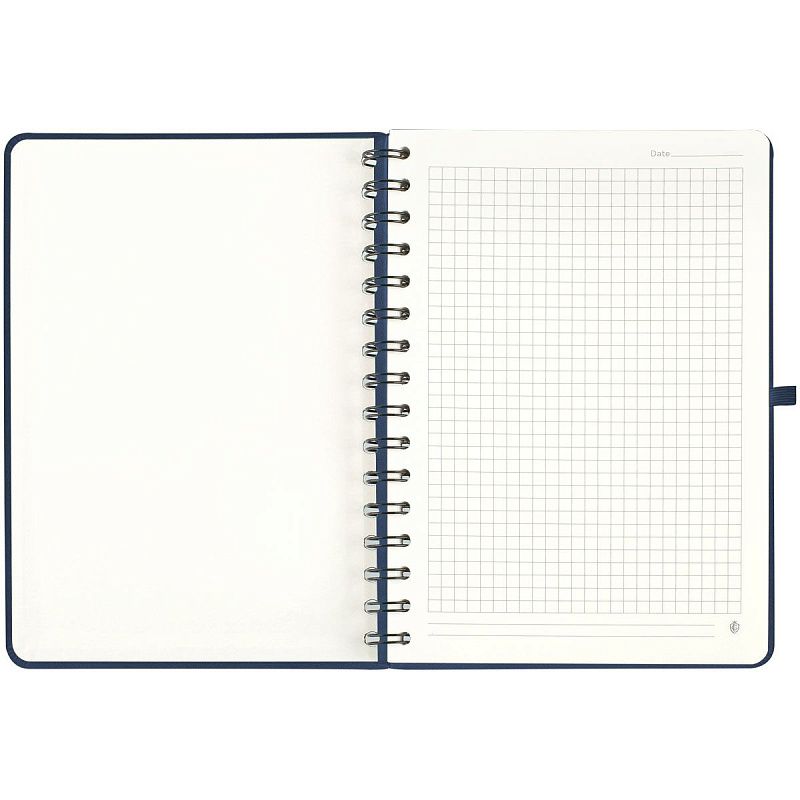 Записная книжка А5 96л., кожзам, на гребне, Greenwich Line "Just start. Blue", твердая обложка, тиснение фольгой, с петлей для ручки