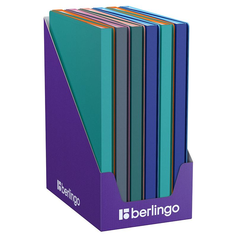 Папка с 20 вкладышами Berlingo "Soft Touch Pro", 17мм, 700мкм, с внутр. карманом, софт-тач, ассорти 