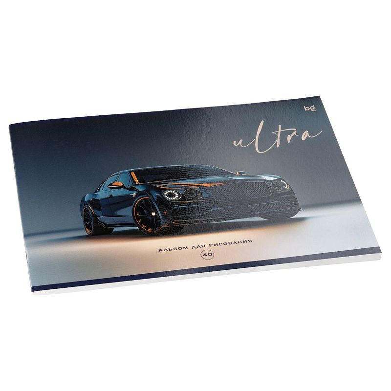 Альбом для рисования 40л., А4, на скрепке BG "Ultra", выб. лак