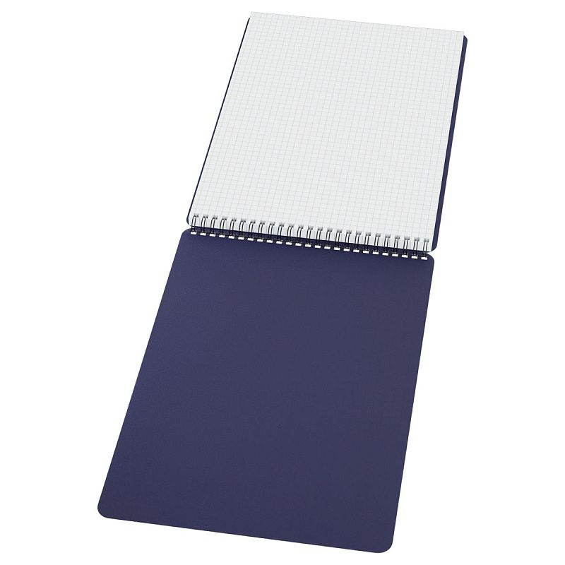 Блокнот А4 80л. на гребне BG "Base", пластиковая обложка, синий