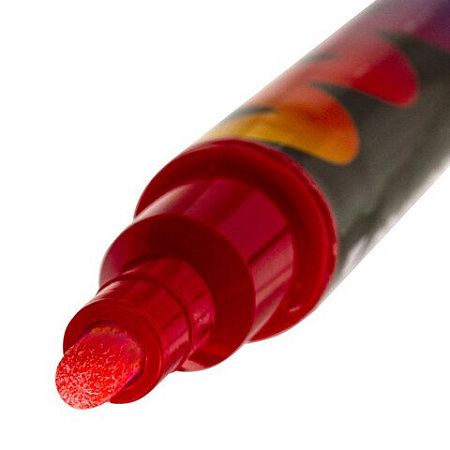 Маркер меловой "POP-ART" КРАСНЫЙ, 3,5 мм, стираемый, для гладких поверхностей, BRAUBERG, 151521 