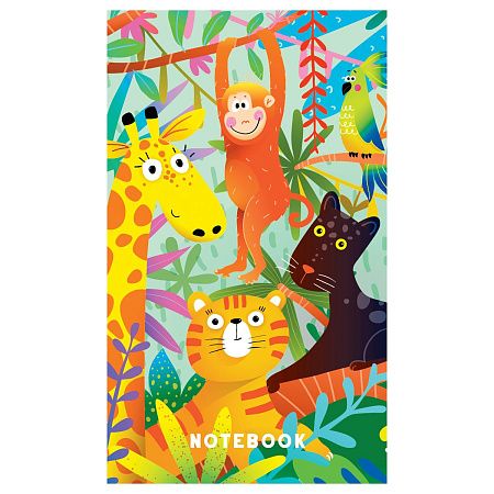 Блокнот А7 48л. на склейке BG "Cute animals"