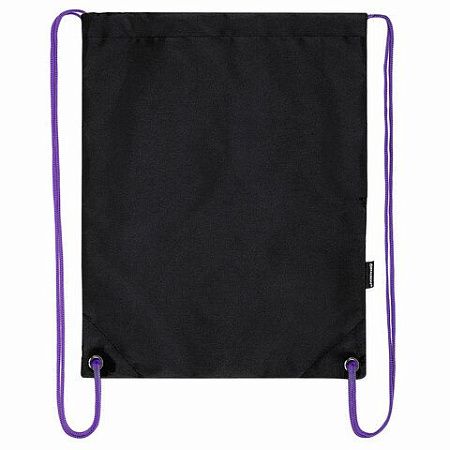 Мешок для обуви BRAUBERG плотный, карман на молнии, подкладка, 43х33 см, "Neon Purple", 271626 
